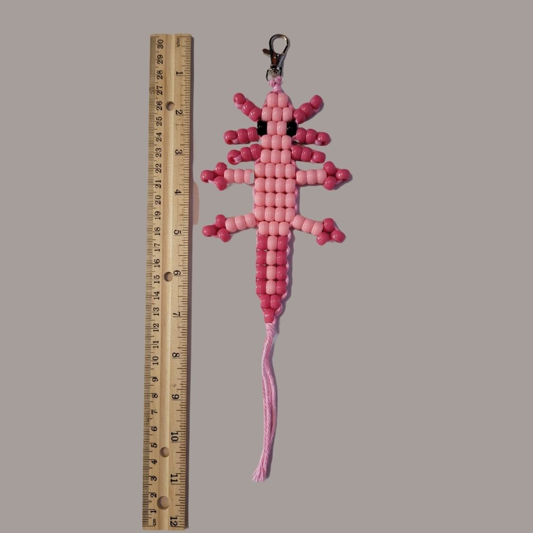 Light Pink Axolotl with Gradient Pink Yarn