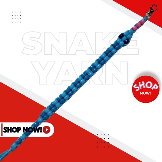 Blue Snake with Blue Yarn