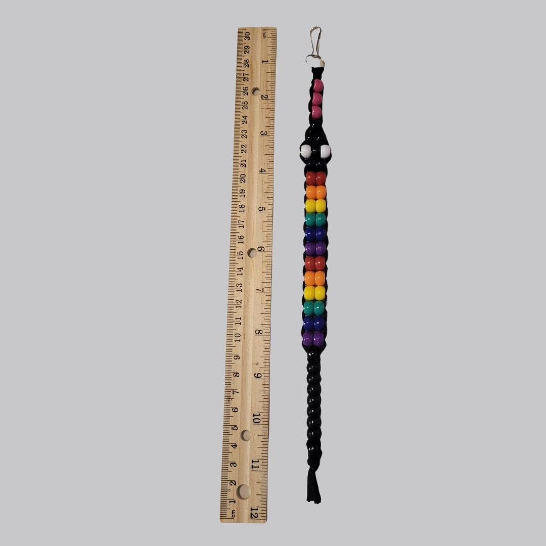 Black Snake with Black Yarn (Rainbow Pride Flag)