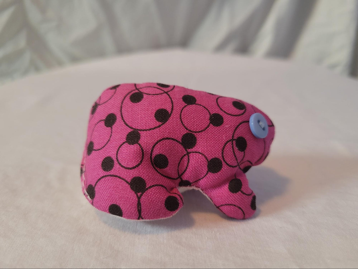 Pink Frog with Black Polka Dots Top