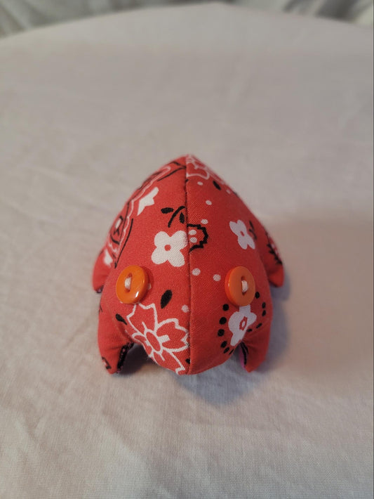 Red Frog with Flowers Pattern Top