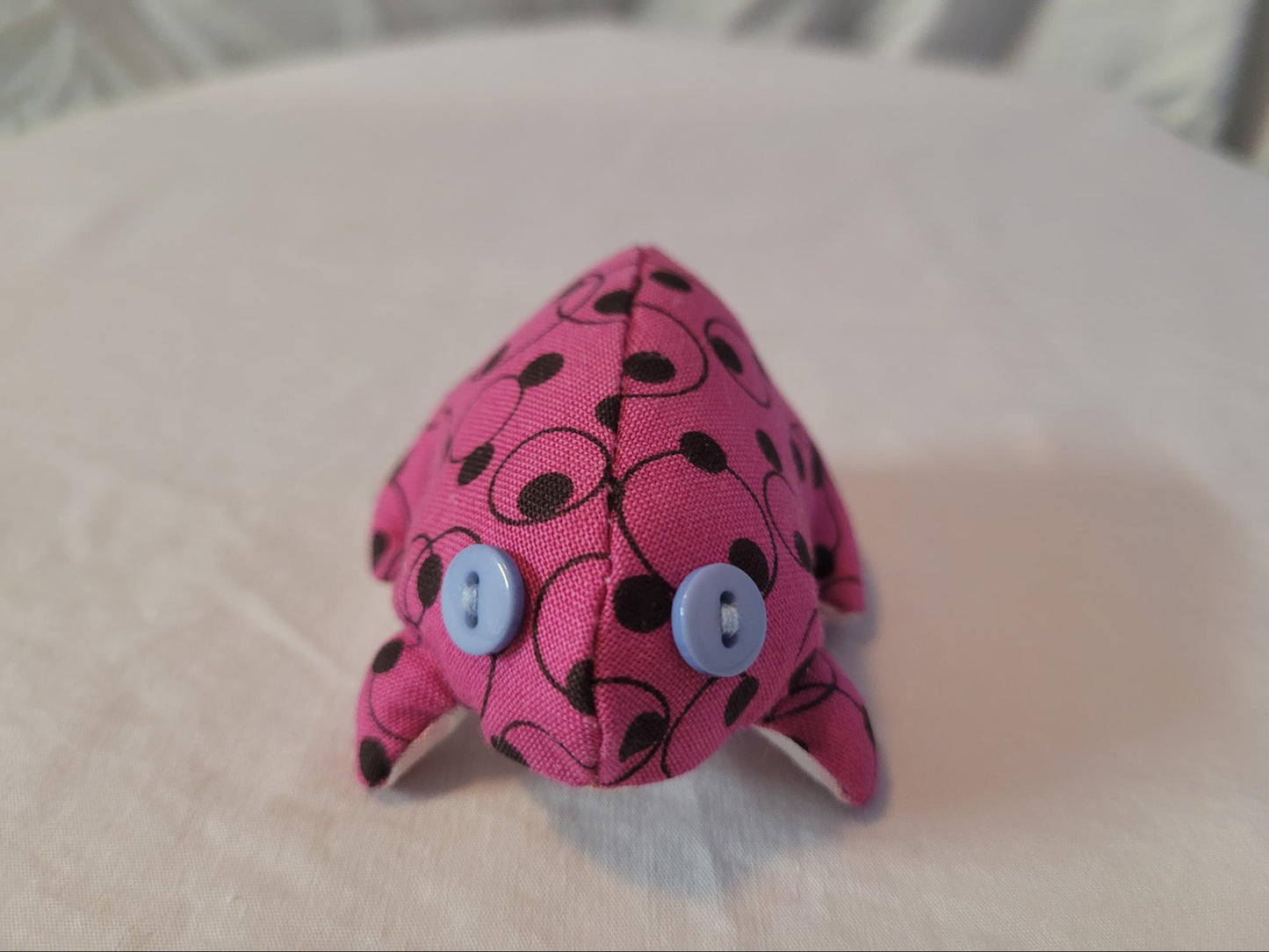 Pink Frog with Black Polka Dots Top