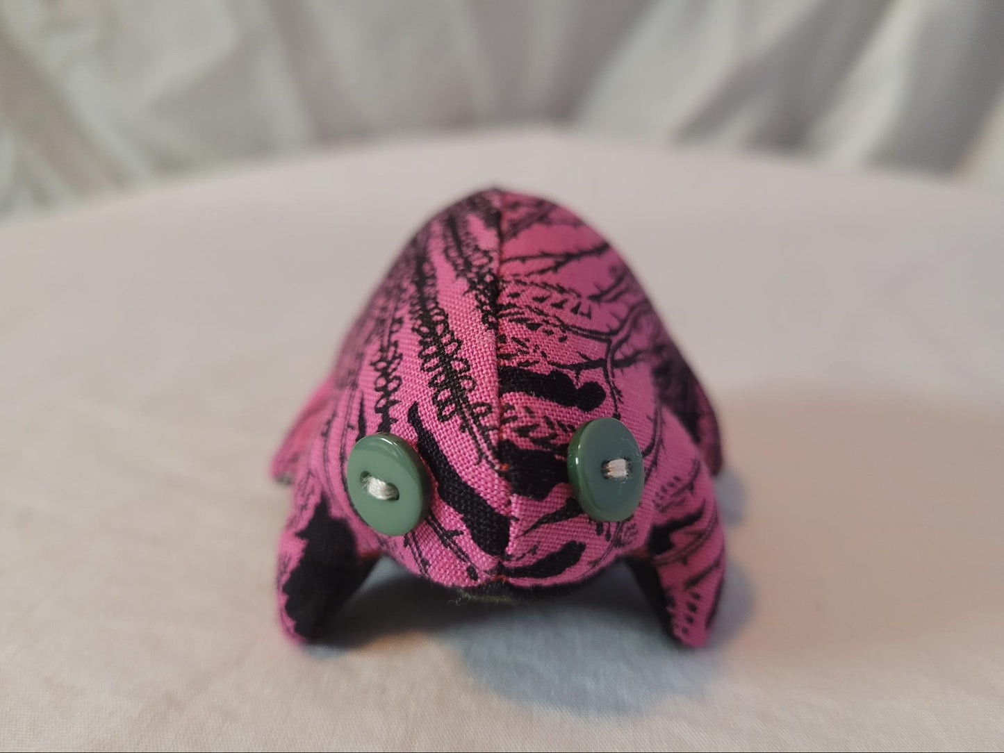 Pink Frog with Black Vines Pattern Top